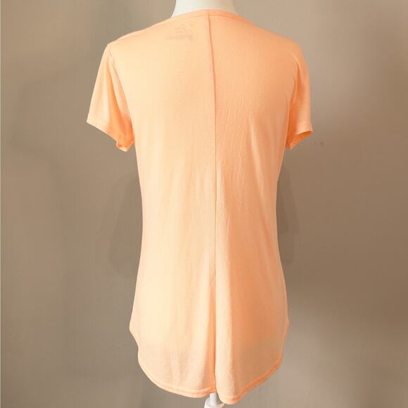 Tek Gear DryTek Athletic Top Size Small Fluorescent Orange Sheer High Low Hem - Picture 4 of 6